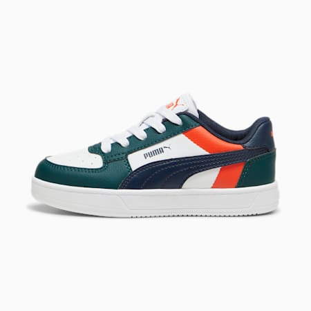 Puma Caven 2.0 Block Sneakers - Kids 4-8 years, Dark Myrtle-Club Navy-PUMA White, small-NZL