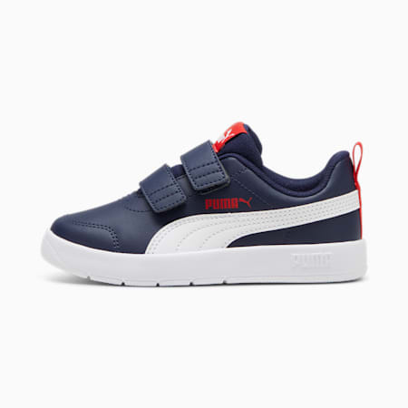 Courtflex V3 Sneakers - Kids 4-8 years, PUMA Navy-PUMA White-PUMA Red, small-NZL