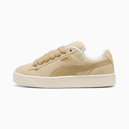 Suede XL sneakers voor dames, Putty-Warm White, small