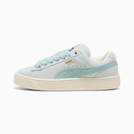 Suede XL sneakers voor dames, Dewdrop-Warm White, small