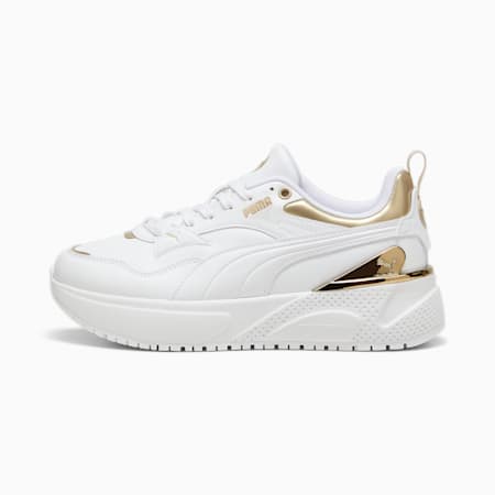 R78 Disrupt Metallic Dream Women's Sneakers, PUMA Gold-PUMA White-Matte Puma Gold, small-NZL