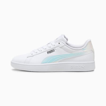 Smash 3.0 Holo 2.0 Sneakers Youth, PUMA White-Mauve Mist-PUMA Silver, small