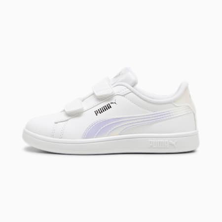 Smash 3.0 Holo 2.0 sneakers voor kinderen, PUMA White-Mauve Mist-PUMA Silver, small