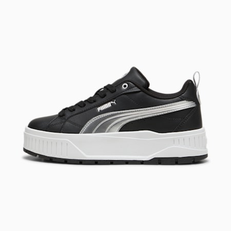 Karmen II Metallic Dream Women's Sneakers, PUMA Black-Matte Silver, small-NZL