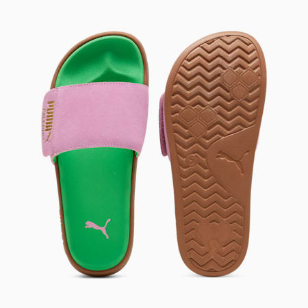 Leadcat 2.0 Palermo Foil Slides Unisex, Pink Delight-PUMA Gold-PUMA Green-Gum, small-AUS