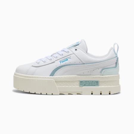 Mayze UT Animetal sneakers voor dames, PUMA White-Turquoise Surf-Dewdrop, small