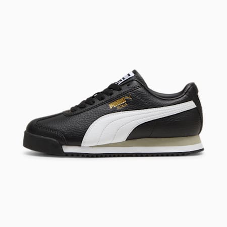 Roma 24 Standard Sneakers Youth, PUMA Black-PUMA White, small