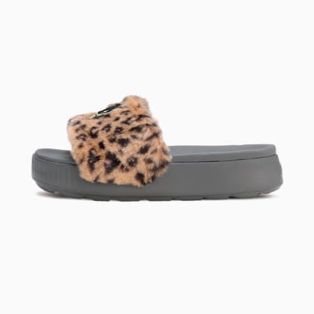 NEKO-san Carmen Slider Women's Sandals, Prairie Tan-Strong Gray-Lime Pow, small-SEA