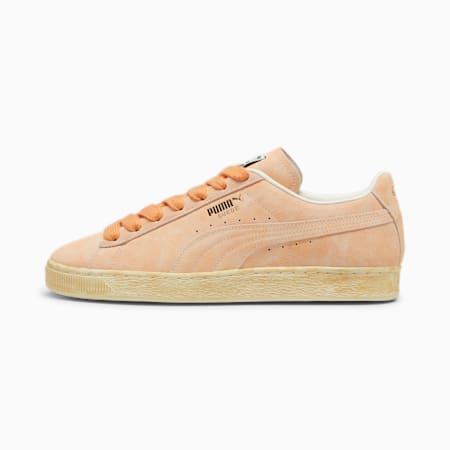 Suede Faded unisex sneakers, Bright Melon-Frosted Ivory, small