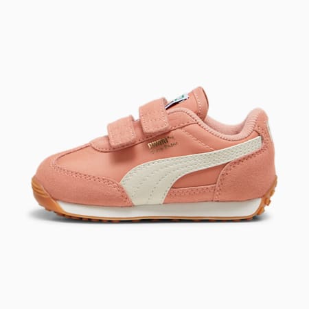 Easy Rider Vintage Toddlers' Sneakers, Deeva Peach-Alpine Snow-PUMA Gold, small