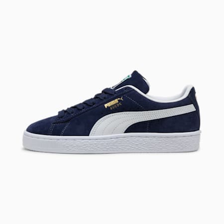 Suede Classic Sneakers Youth, PUMA Navy-PUMA White, small