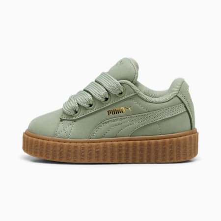 FENTY x PUMA Creeper Phatty Sneakers in tonalità terra per bimbi ai primi passi, Green Fog-PUMA Gold-Gum, small