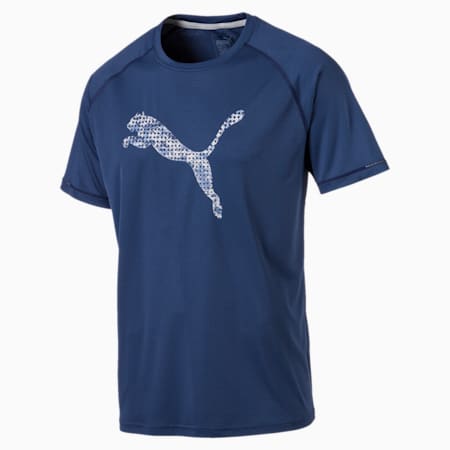 Men's Core-Run Logo T-Shirt, Sargasso Sea-Euphoria Cat, small-SEA