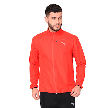 Running Men's Jacket, Flame Scarlet, small-SEA