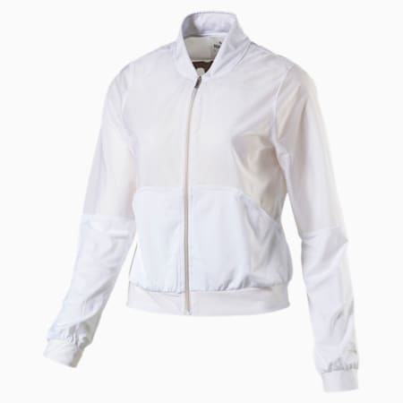 En Pointe Q2 Women's Zip-Up Jacket, Puma White, small-IND