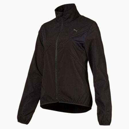 IGNITE Zip-Up Women's Running Wind Jacket, Puma Black, small-SEA