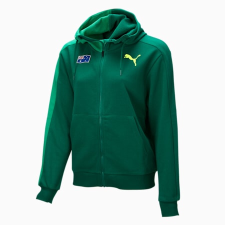 Athletics Australia Women's Village Wear Hooded Sweatshirt, Alpine Green-AU, small-AUS