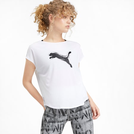 Studio Mesh Cat dryCELL Training T-Shirt, Puma White, small-IND