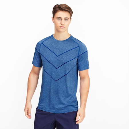Reactive evoKNIT dryCELL Men's T-Shirt, Galaxy Blue Heather, small-IND