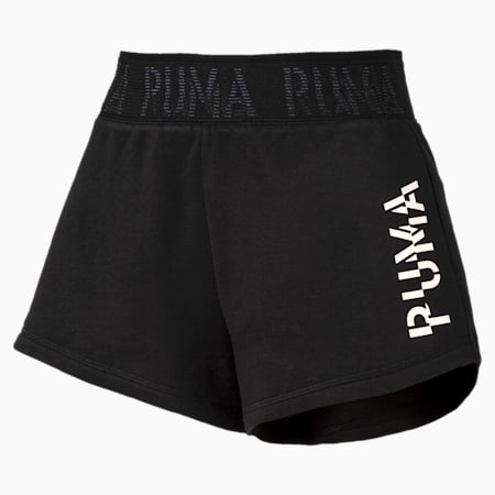 Logo 3" Women's Shorts, Puma Black-white 'PUMA", small-SEA