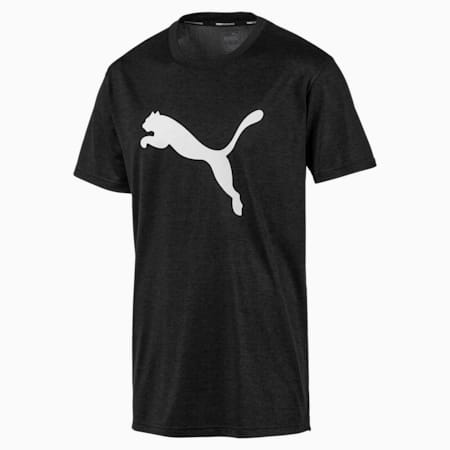 Heather Cat Men's Training Tee, Puma Black Heather, small-SEA