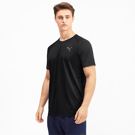 Short Sleeve Men's Tech Training Tee, Puma Black, small-SEA