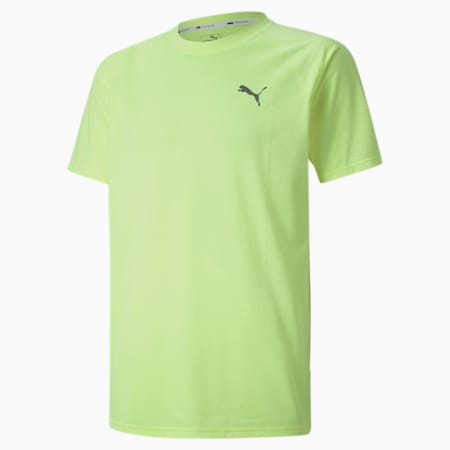 Short Sleeve Men's Tech Training Tee, Fizzy Yellow, small-SEA