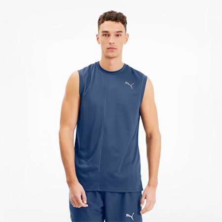 IGNITE Men's Running Tank Top, Dark Denim, small-SEA