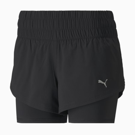 Last Lap 2-in-1 Women's Training Shorts, Puma Black, small-AUS