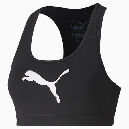 บราออกกำลังกาย 4Keeps Bra PM, Puma Black-Puma White Cat, small-THA