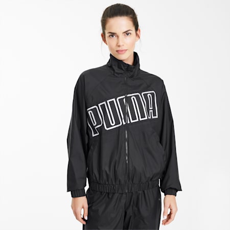 Feel It Woven Windbreaker Women's Training Jacket, Puma Black, small-SEA