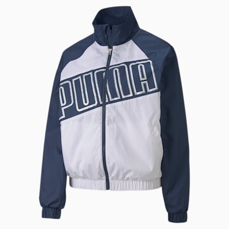 blue puma windbreaker