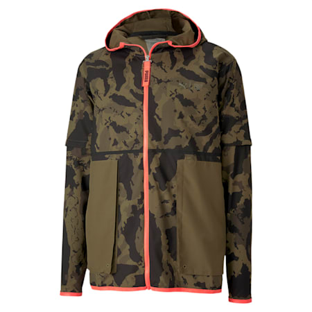 puma downguard 600 long jacket olive