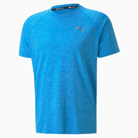 Heather Short Sleeve Men's Training Tee, Nrgy Blue Heather, small-SEA