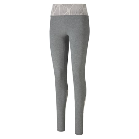 Lace Eclipse Full Women's Tights, Medium Gray Heather-Rosewater, small-IND