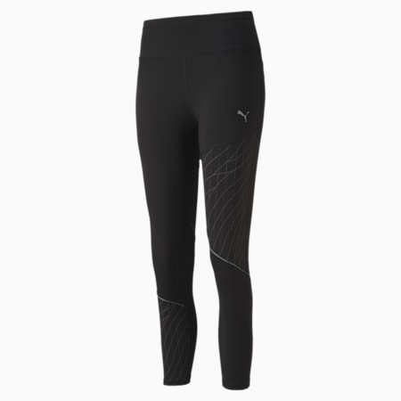 Graphic 3/4 dryCELL Reflective Tec Women's Running Leggings, Puma Black, small-IND