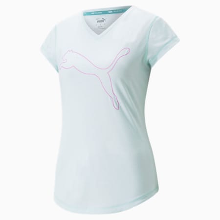 Favourite Heather Cat Women's Training  T-shirt, Nitro Blue Heather, small-IND