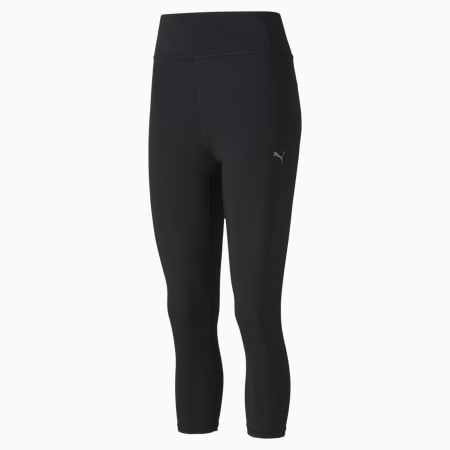 Favourite Solid High Rise 3/4 Women's Training Leggings, Puma Black, small-SEA