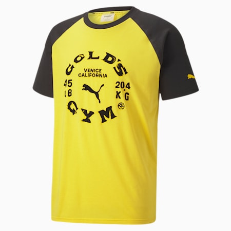 T-Shirt pour l'entraînement PUMA x GOLD'S GYM LQDCELL Raglan pour homme