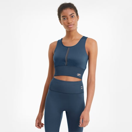 Exhale Women's Training Crop Top, Ensign Blue, small-IND