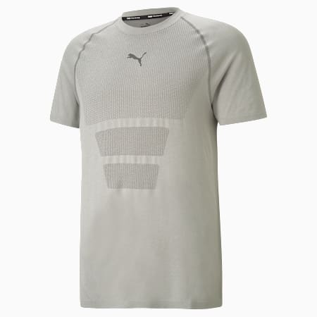 Favourite evoKNIT Short Sleeve Men's Training Tee, Medium Gray Heather, small-SEA