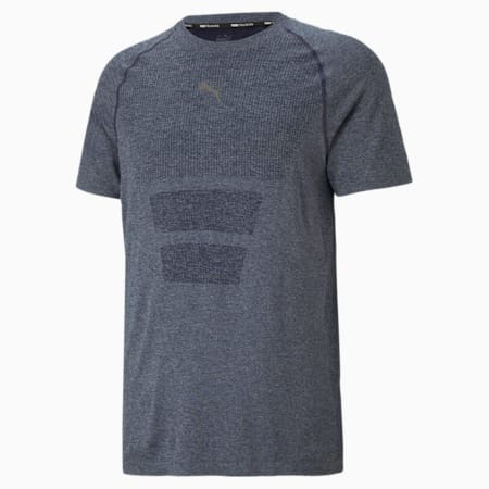 TRAIN Favourite evoKNIT SSl Men's Slim T-Shirt, Peacoat, small-IND