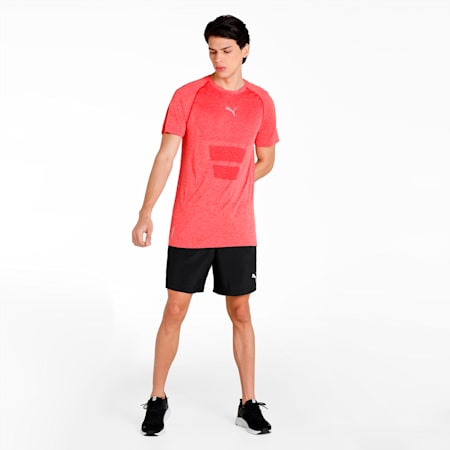 TRAIN Favourite evoKNIT SSl Men's Slim T-Shirt, High Risk Red, small-IND