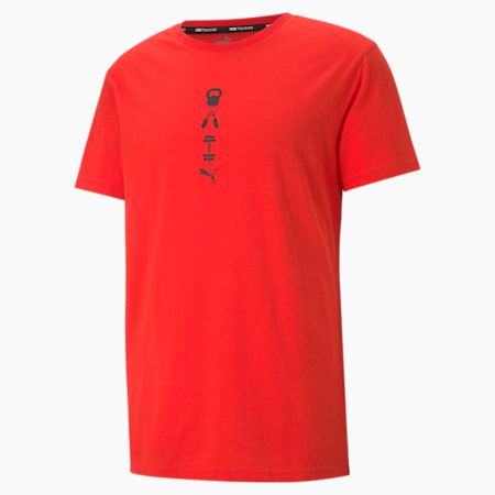 Performance Graphic Men's Training Tee, Poppy Red, small-SEA