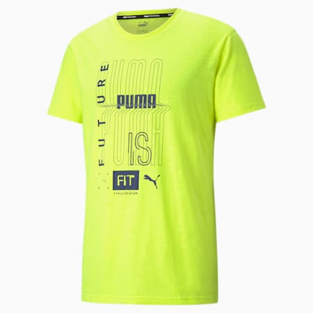 Performance Graphic Men's Training  Relaxed T-Shirt, Yellow Alert, small-IND