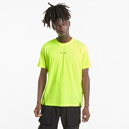 PUMA x FIRST MILE Men's Training Tee, Yellow Alert, small-SEA