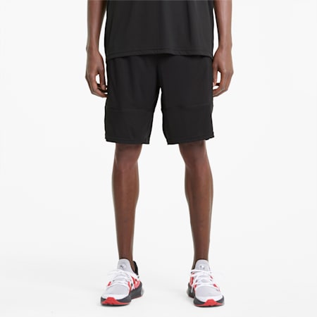 Graphic Knit 9” Men's Training Shorts, Puma Black, small-PHL