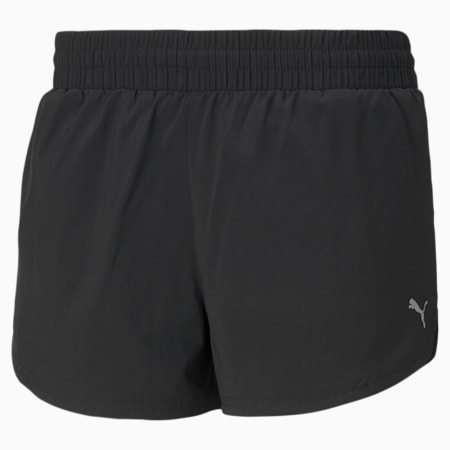 Graphic Woven 3" Women's Running Shorts, Puma Black, small-SEA