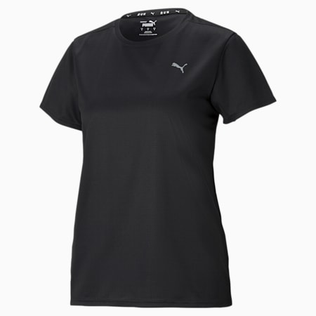 Favourite Short Sleeve Women's Running Tee, Puma Black, small-SEA