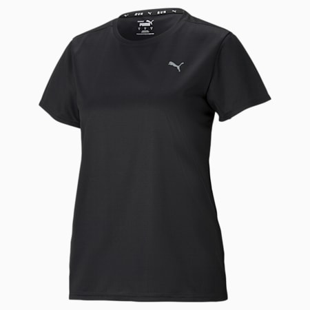 Favourite Short Sleeve Women's Running Tee, Puma Black, small-THA